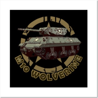 M10 Wolverine WW2 American Tank Destroyer Posters and Art